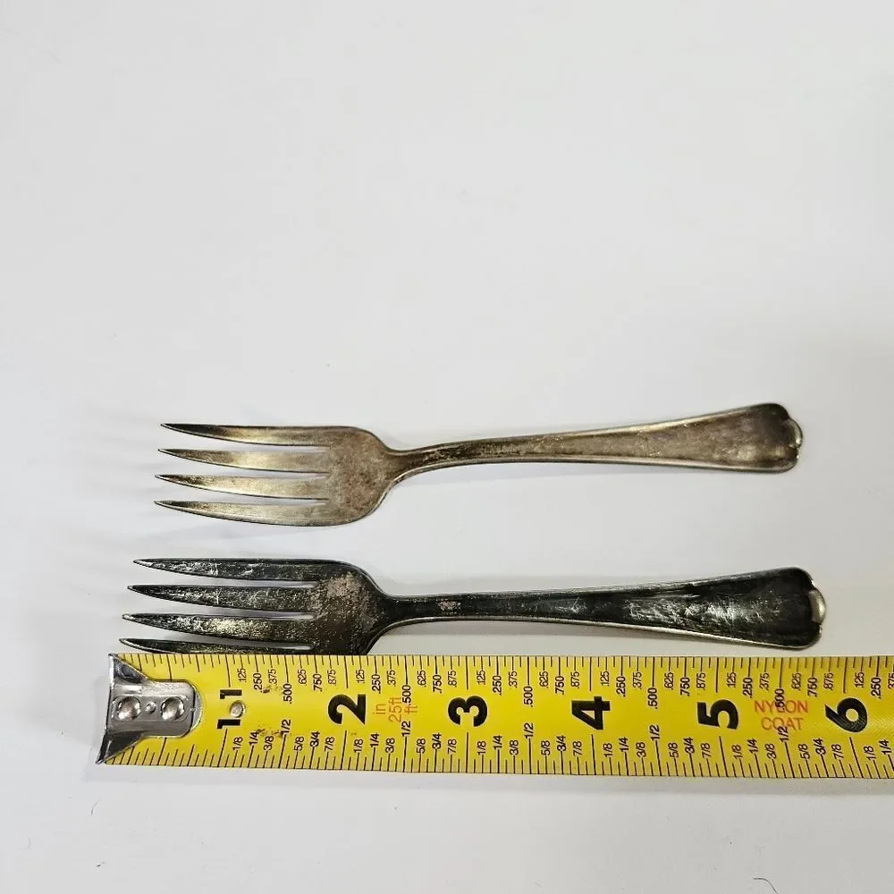 Antique Set Of Federal Brooklawn Cromwell Pattern 1912 Silver Plate Desert Forks